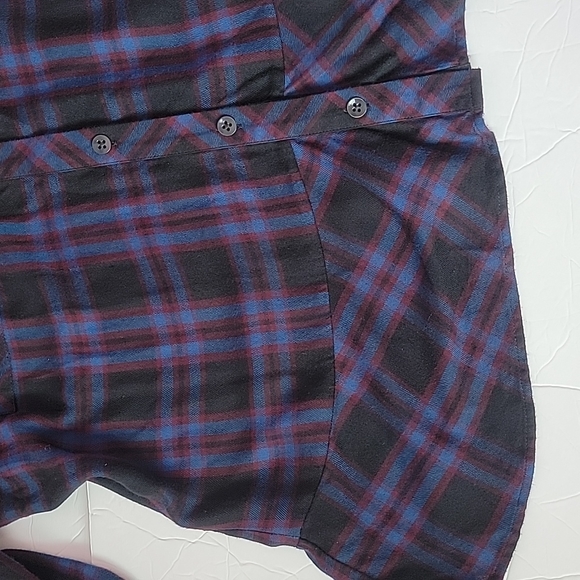 CABI Moody Plaid Button Up Flowy Peplum Tunic Shirt/M. - Picture 8 of 12